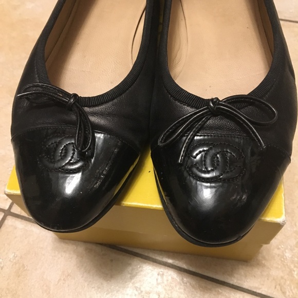 Chanel  Black  Ballet Flats